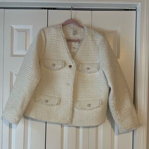 J. Crew Women's Ivory Textured Blazer